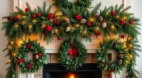 top mantel wreath and garland sets