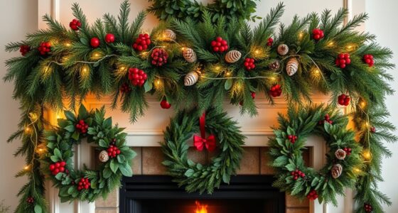 top mantel wreath and garland sets