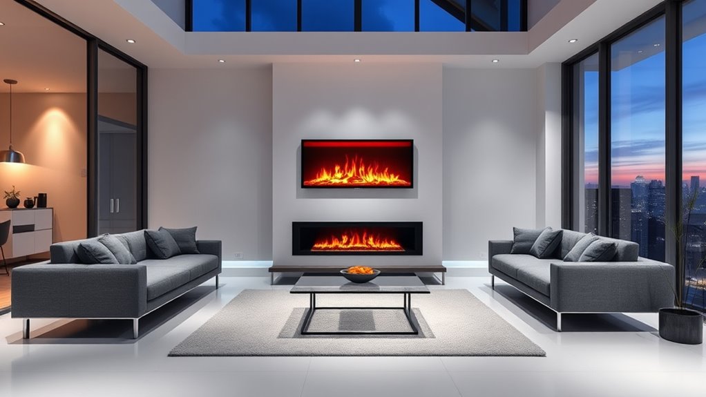 top ventless electric fireplaces