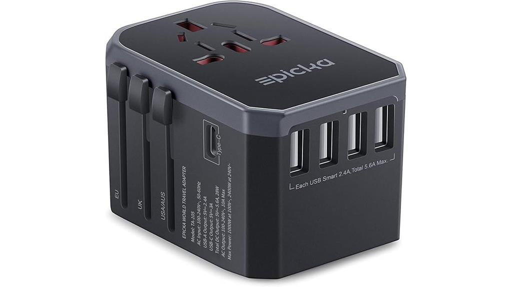 universal travel adapter with usb ports