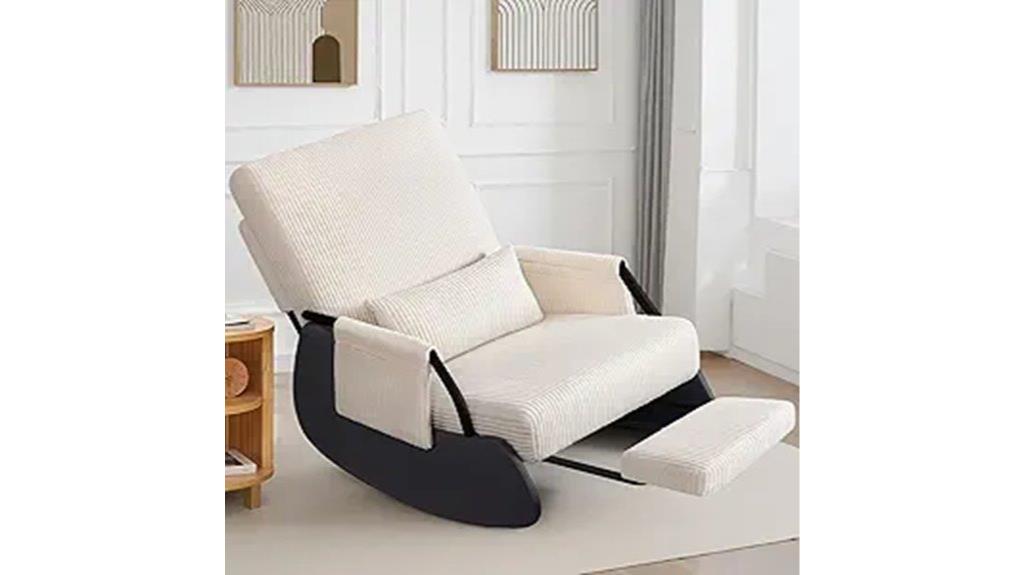 upholstered nursery rocking chair