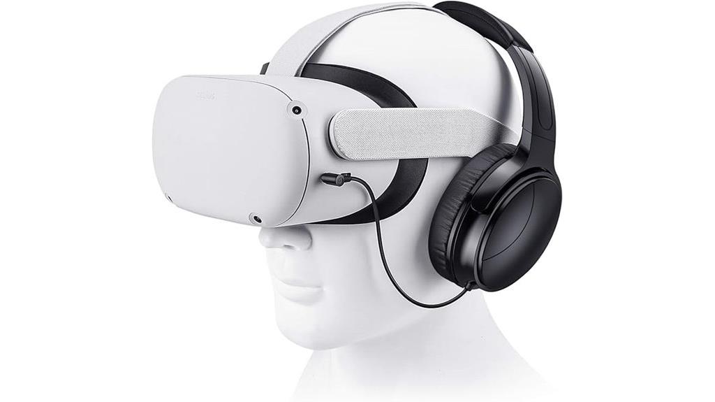 vr gaming headphones with noise isolating ear pads