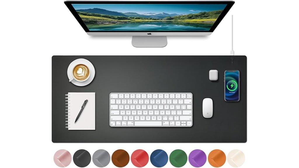 wireless charging desk mat