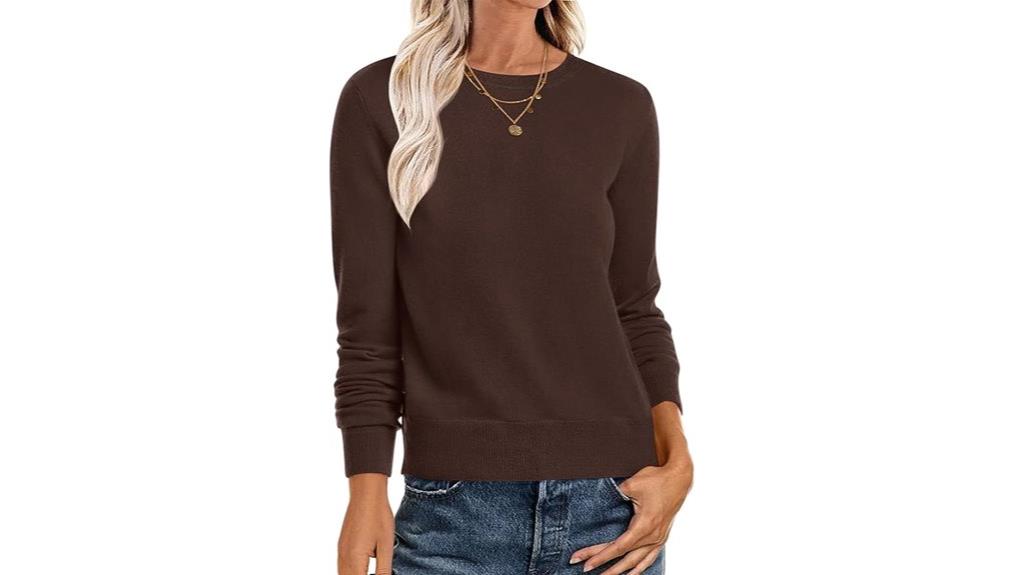 women s crewneck knit sweater