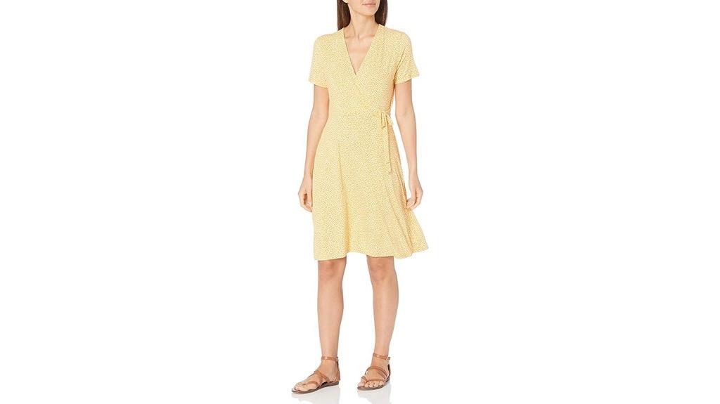 women s faux wrap dress