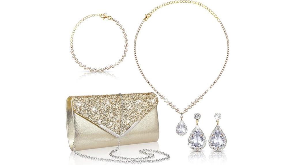 women s rhinestone jewelry set
