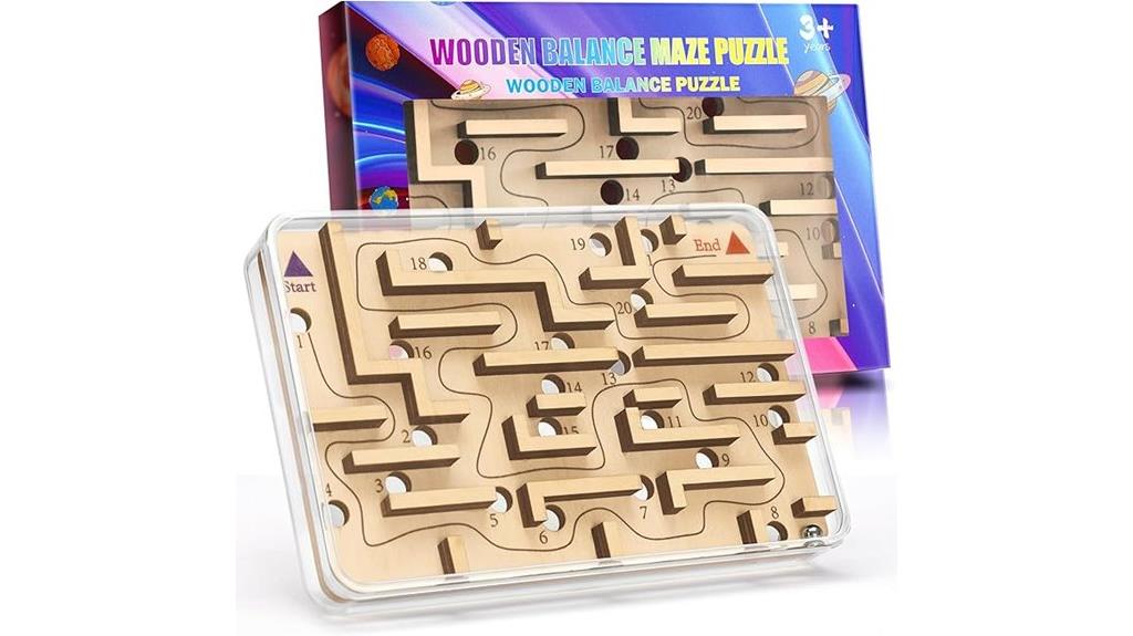 wooden fidget puzzle game