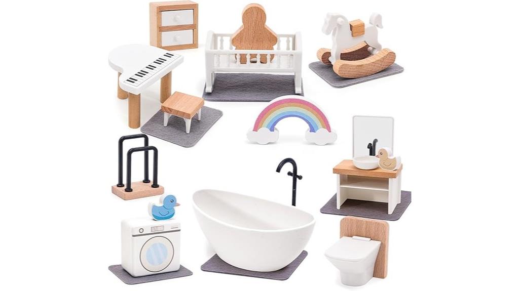 wooden kids dollhouse furniture