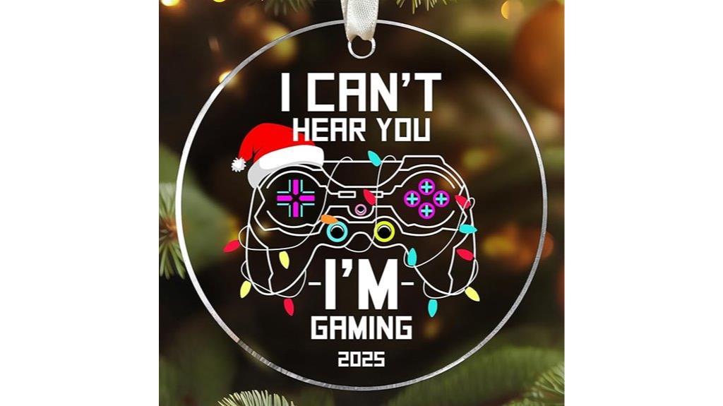 gamer themed christmas ornament