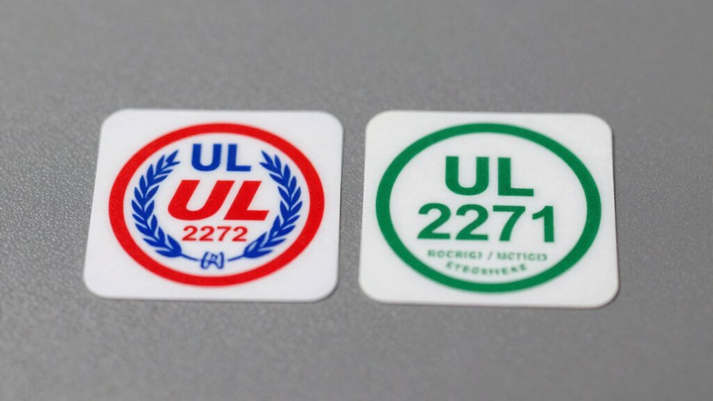 battery safety label differences