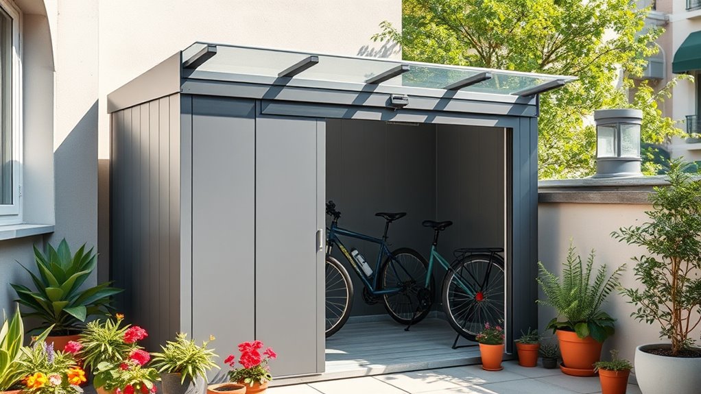 bike shed size and security