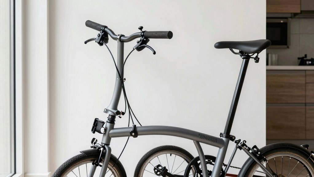 space saving folding bike components