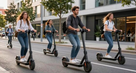 top wide deck electric scooters