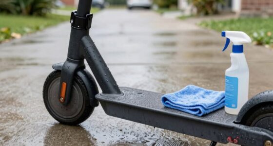 clean scooter after rain