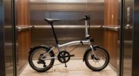 elevator safety with folding bike