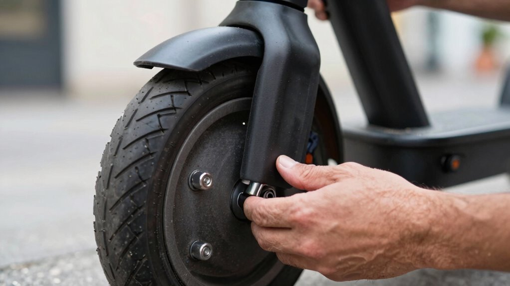 inspect scooter wheel components