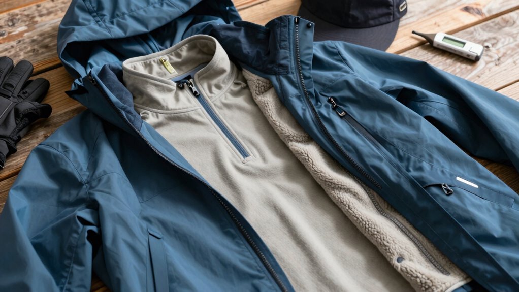 moisture wicking layered insulation
