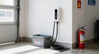 organized garage charging station