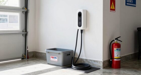 organized garage charging station
