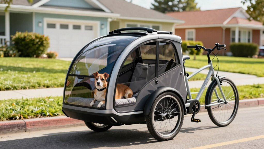 pet trailer ensures safety
