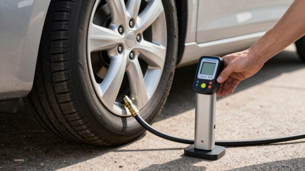 proper tire pressure check