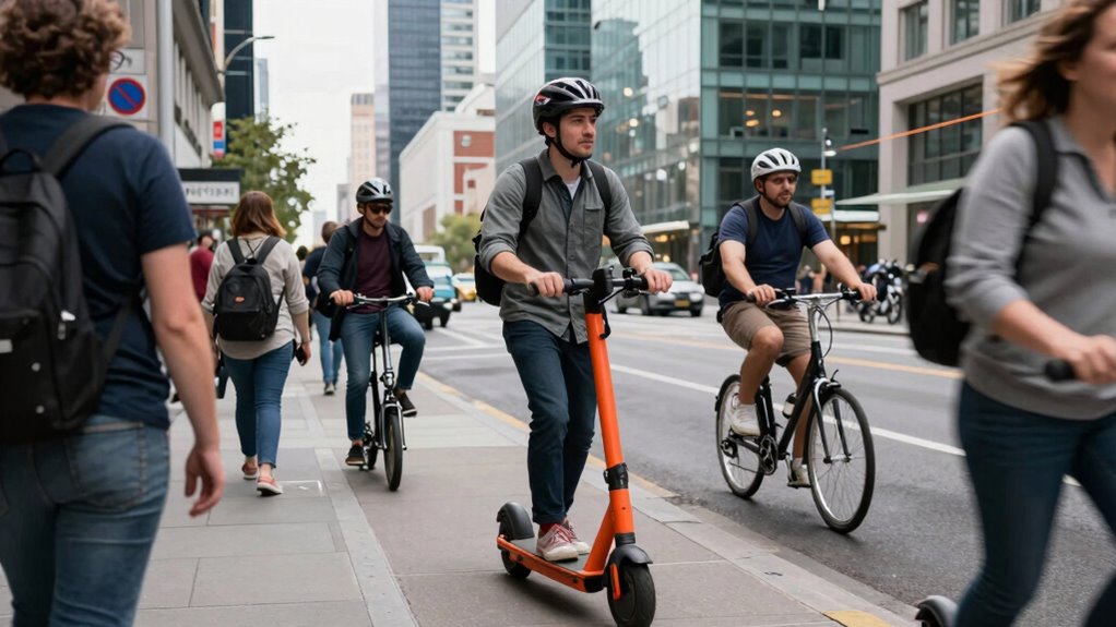 responsible courteous urban scooter riding