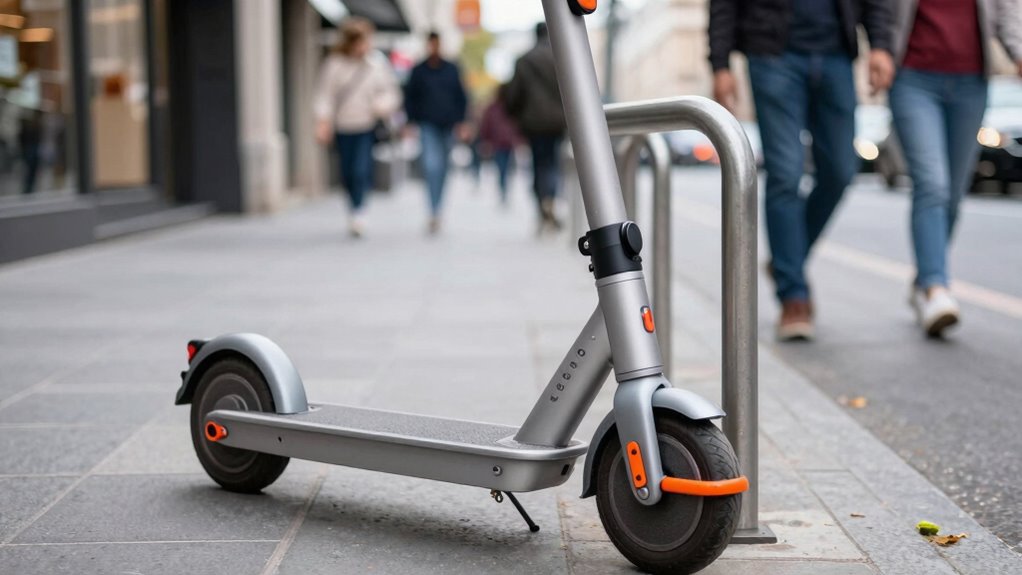secure scooter during quick stops