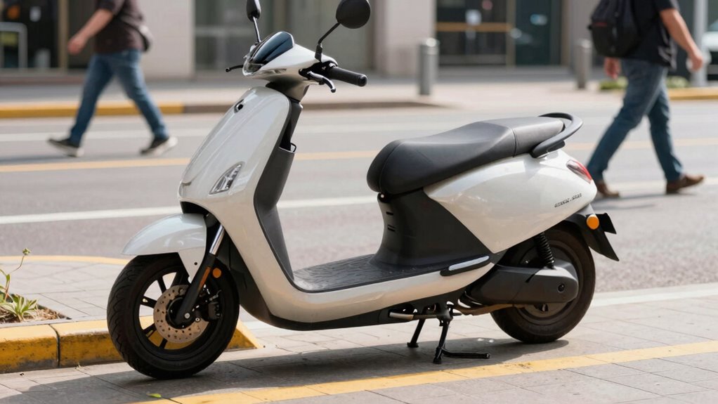 securely park scooter safely