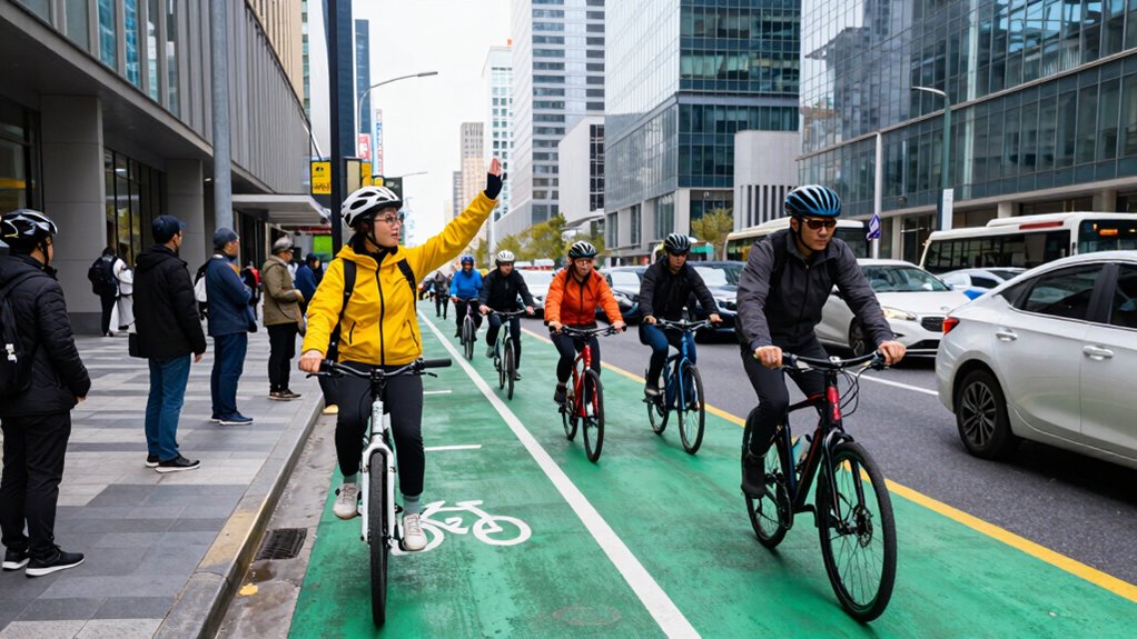 share bike lanes politely