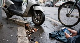 Heavy Rain Causes Road Collapse In Ankara, Vehicles Damaged